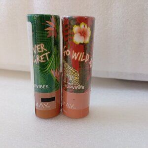 Almay Lip Vibes Lipstick Set of 2: Never Regret 210 + Go Wild 120 NEW SEALED